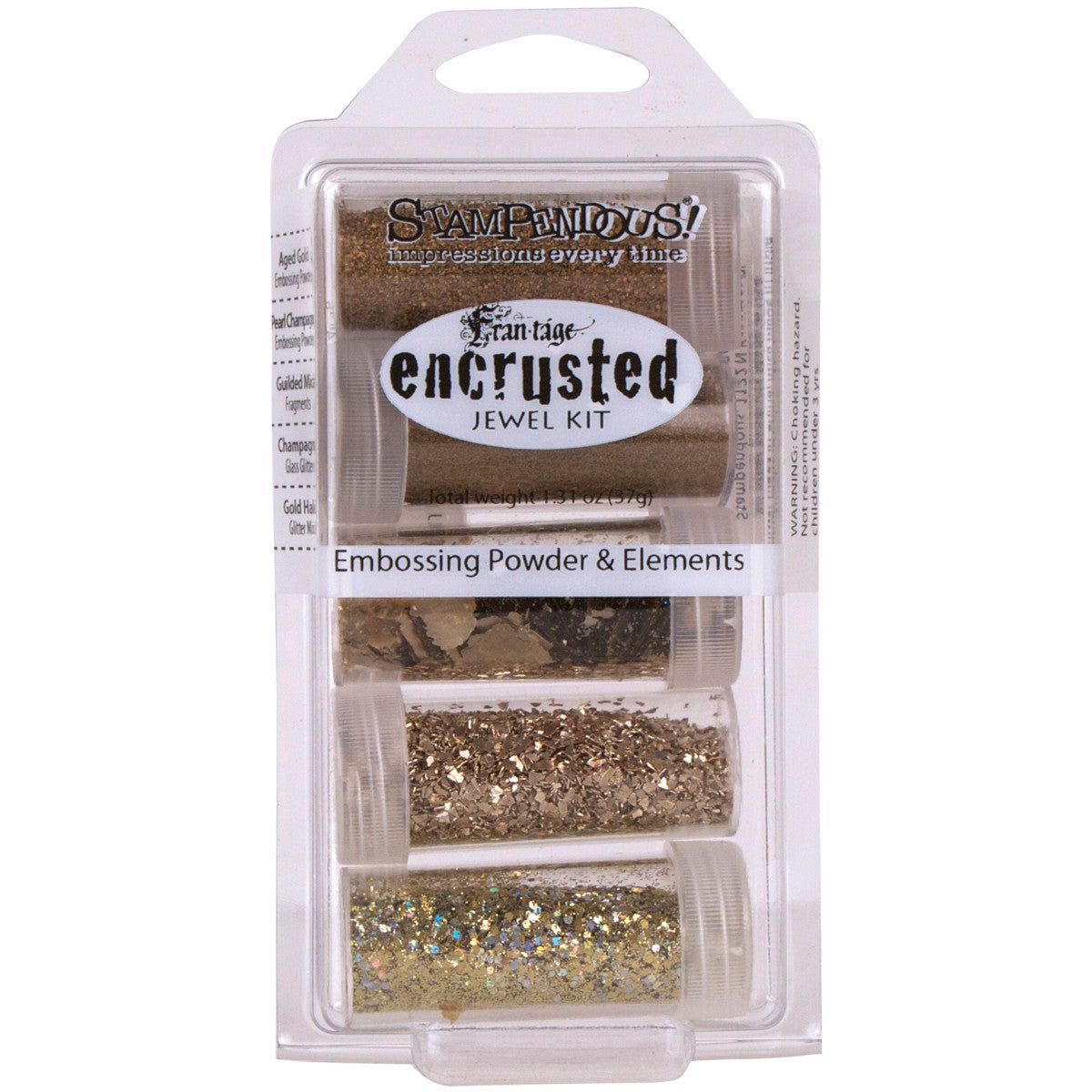 Stampendous Frantage Encrusted Jewel Gold Embossing Powder and Elements Kit